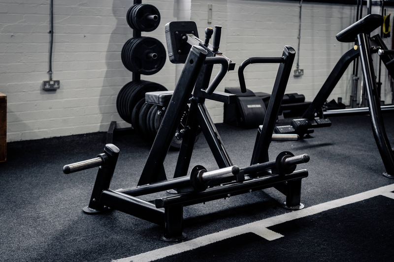 Chest-supported T-bar row in the functional area at Strength Factory, Westhoughton