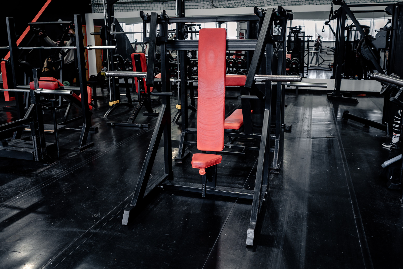 Plate-loaded chest press and strength machines at Strength Factory, Westhoughton